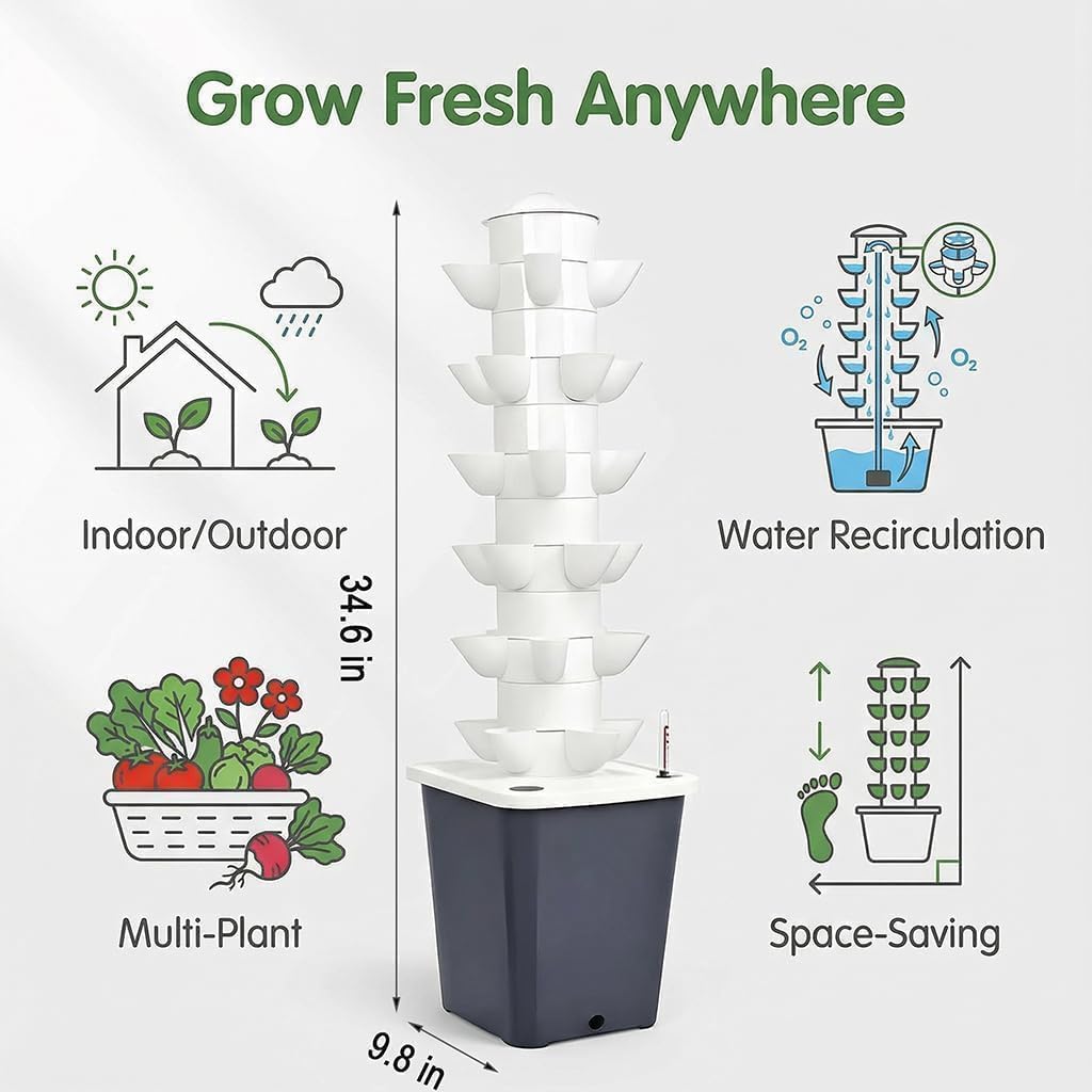 식물 번식 스테이션 |   수직 수경재배 타워 가든 - - Bonsai Garden Grow Kit 리뷰 및 가격